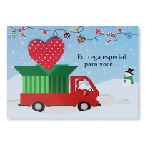 Cartão Mix Natal Carro com coração